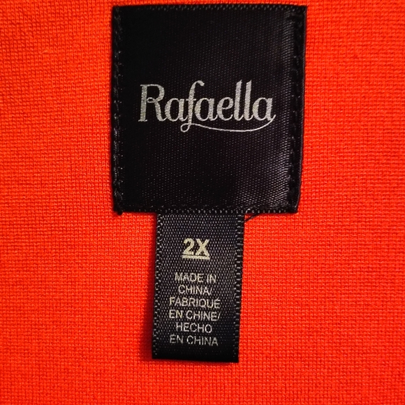 Rafaella Ladies Coral One Button Suit Jacket Lining White w/ Black Stripes 2X - Picture 5 of 6